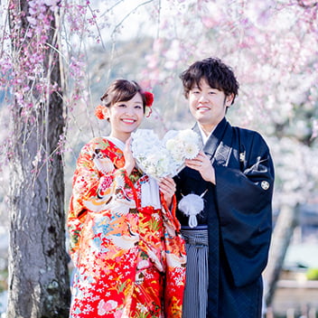 京都前撮り(春の桜と嵐山)