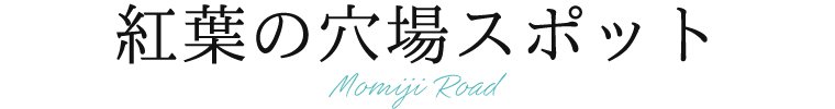 紅葉の穴場スポット