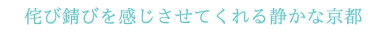 侘び錆びを感じさせてくれる静かな京都