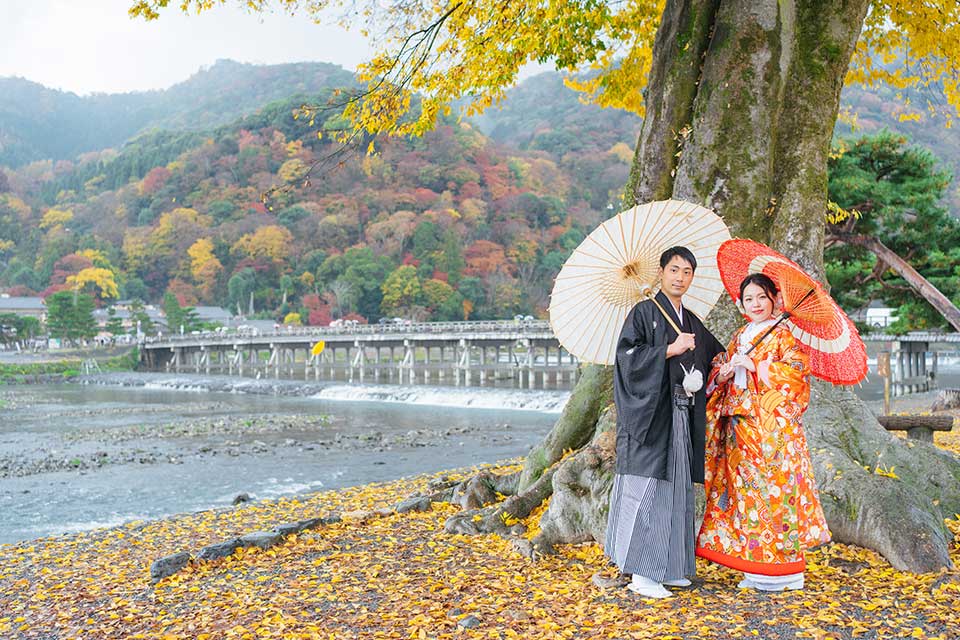 京都前撮り・秋の紅葉シーズン