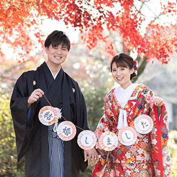 秋・紅葉の和装前撮り-07