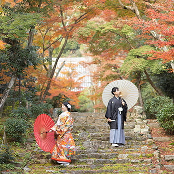 秋・紅葉の和装前撮り-10