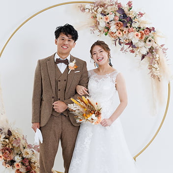 ウェディングドレスでのスタジオ前撮り-11