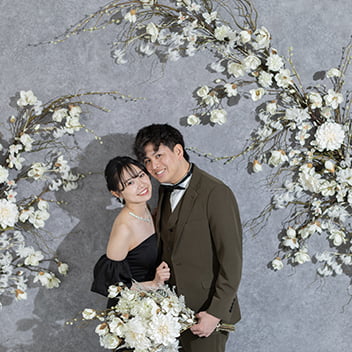 カラードレスでのスタジオ前撮り-14