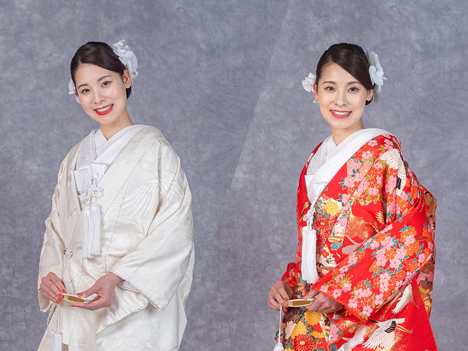 新婦様の衣装が2点着られる