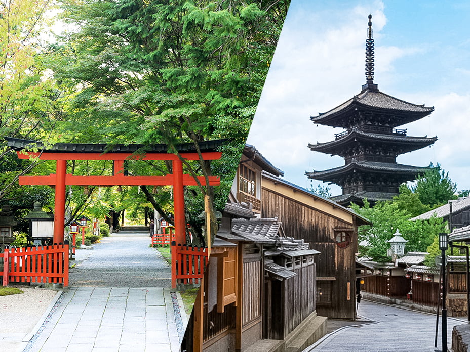 京都の名所、2ヶ所での撮影