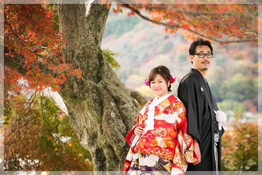 秋の前撮りも早期予約でお得に!