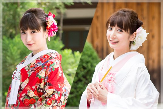 新婦様の衣装2点着られる