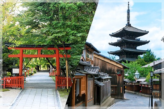 京都の名所、2ヶ所での撮影