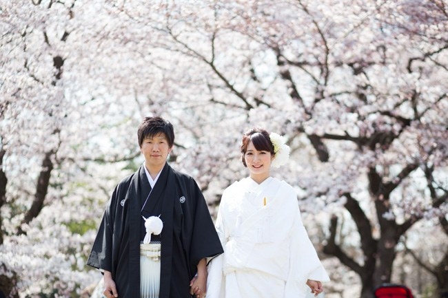 桜の京都で前撮り