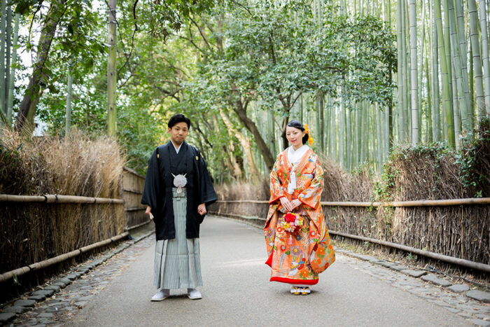 現在も和装前撮り可能な嵯峨野の竹林ポイントです！