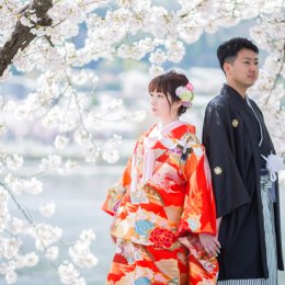 大人気！春の京都は嵐山で和装前撮り！