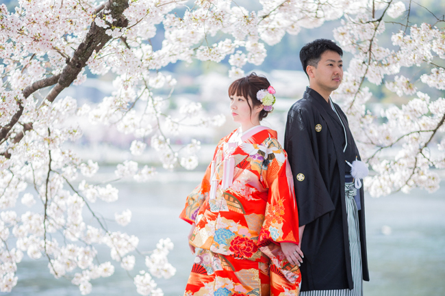 春爛漫！京都は嵐山の桜前撮り！