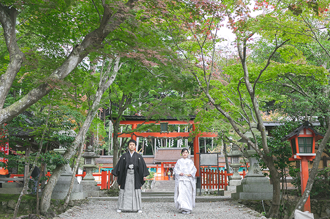 10月の大原野神社で和装前撮り