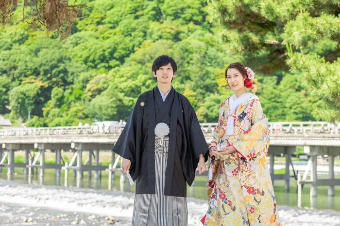 嵐山で和装前撮り